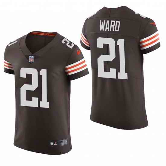 Cleveland Browns 21 Denzel Ward Nike Men Brwon Team Color Men Stitched NFL 2020 Vapor Untouchable Elite Jersey